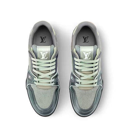 Men's Louis Vuitton Trainer Green Sneakers