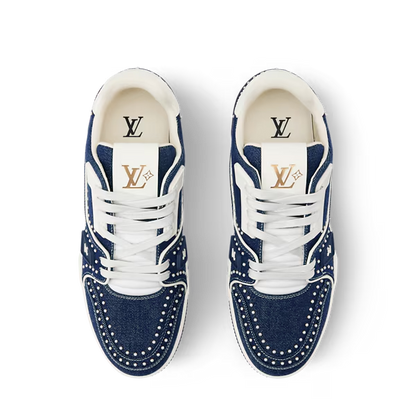 Men's Louis Vuitton Trainer Indigo Blue Sneakers