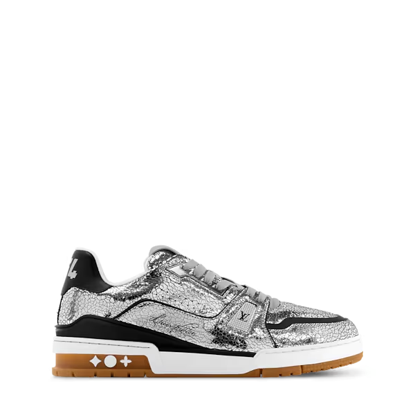 Men's Louis Vuitton Trainer Silver Sneakers