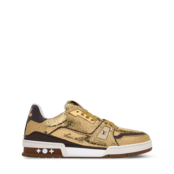 Men's Louis Vuitton Trainer Gold Sneakers