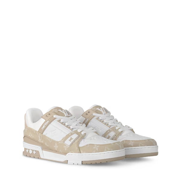 Men's Louis Vuitton Trainer Beige Sneakers