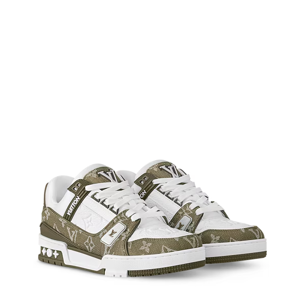 Men's Louis Vuitton Trainer Khaki Sneakers