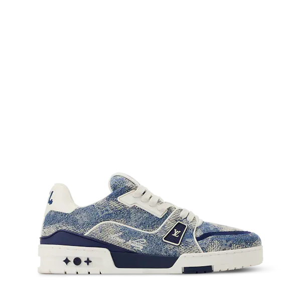 Men's Louis Vuitton Trainer Denim Sneakers