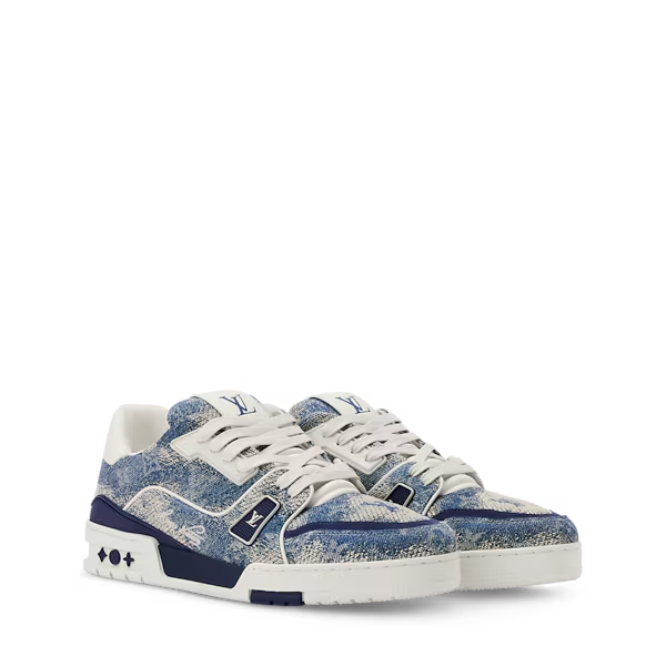 Men's Louis Vuitton Trainer Denim Sneakers