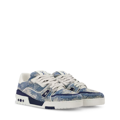 Men's Louis Vuitton Trainer Denim Sneakers