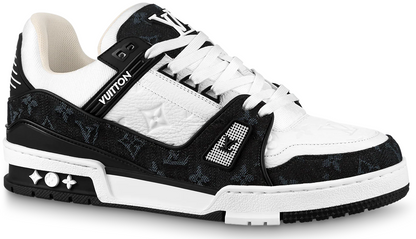 Men's Louis Vuitton Trainer Black White Sneakers