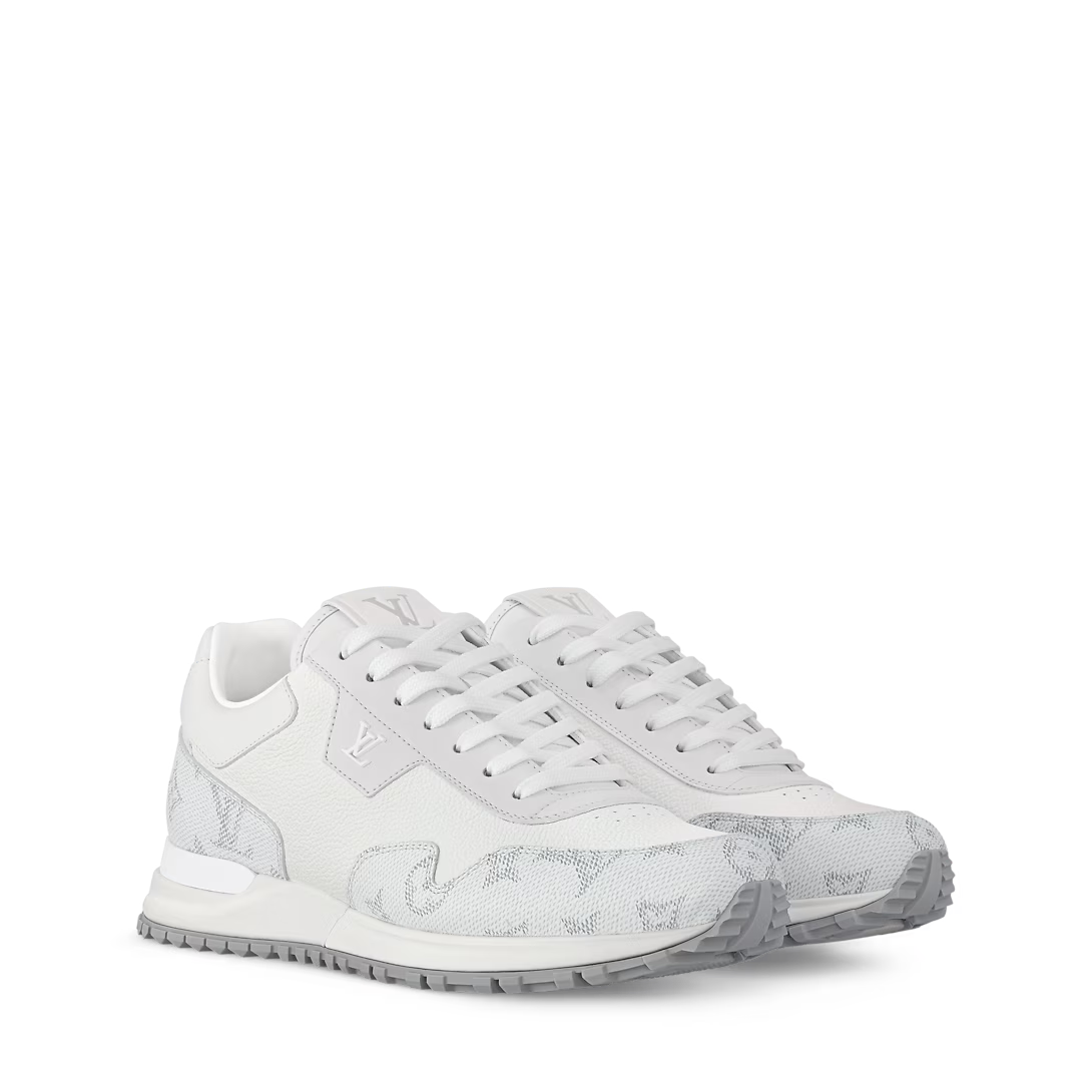Men's Louis Vuitton Run Away White Denim Sneakers