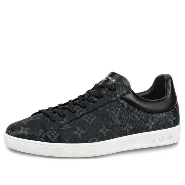 Men's Louis Vuitton Luxembourg Trainer Black Logo Monogram Sneakers