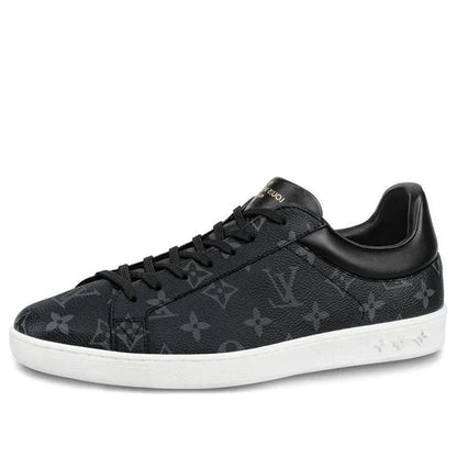 Men's Louis Vuitton Luxembourg Trainer Black Logo Monogram Sneakers