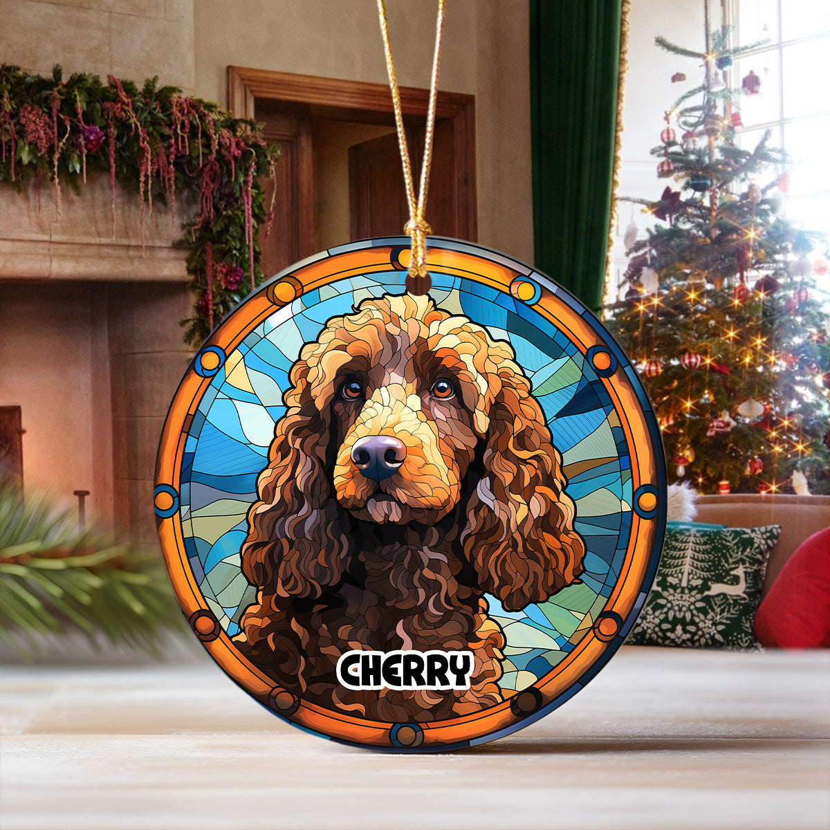 Personalized Dog Portrait Art Ceramic Ornament Gift For Dog Lovers