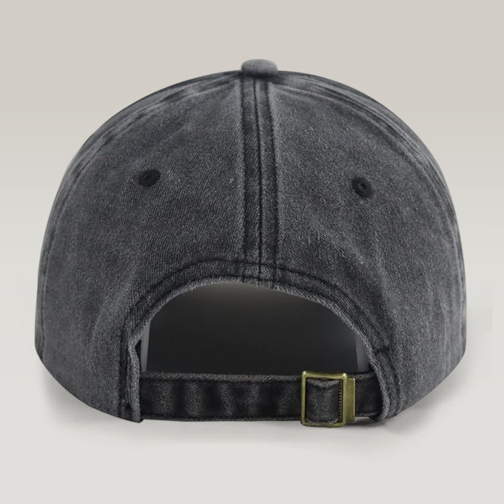 Custom Photo Forever In My Heart Memorial Washed Denim Baseball Cap