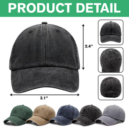 Custom Photo Forever In My Heart Memorial Washed Denim Baseball Cap