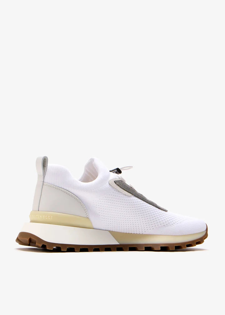 Men’s Brunello Cucinelli Mesh White Sneakers