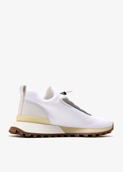 Men’s Brunello Cucinelli Mesh White Sneakers
