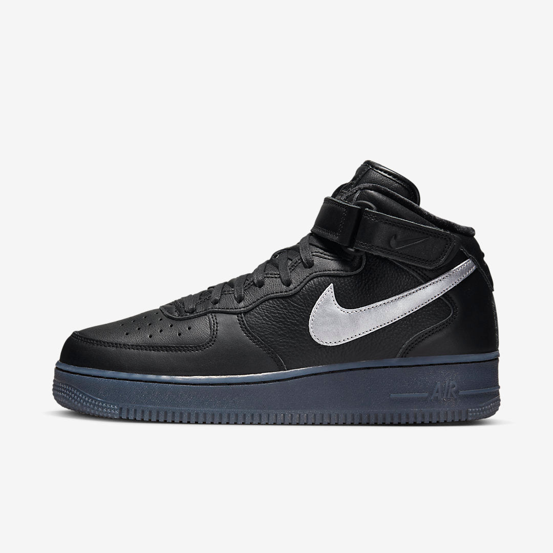 Men's Nike Air Force 1 Mid 'Black & Metallic' Shoes