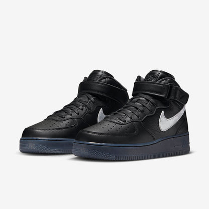 Men's Nike Air Force 1 Mid 'Black & Metallic' Shoes
