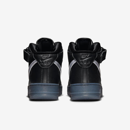 Men's Nike Air Force 1 Mid 'Black & Metallic' Shoes