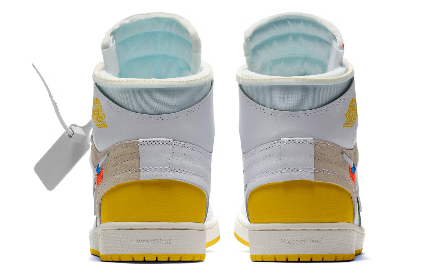 Men's Air Jordan 1 High 'White Yellow’ Shoes