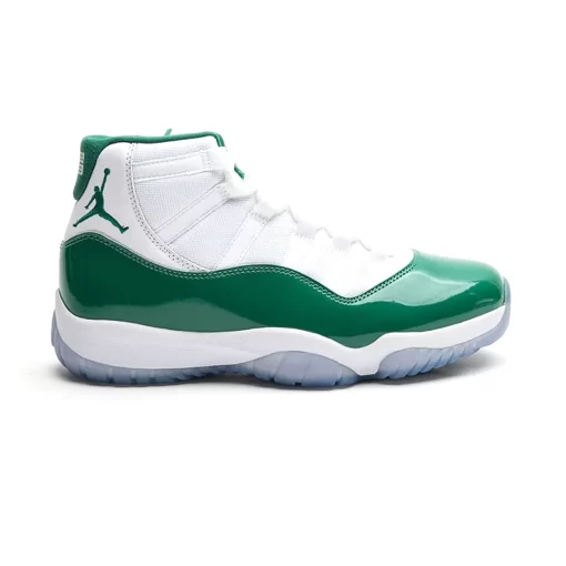 Men's Nike Air Jordan 11 White Green Shoes