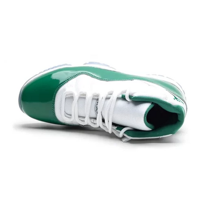 Men's Nike Air Jordan 11 White Green Shoes