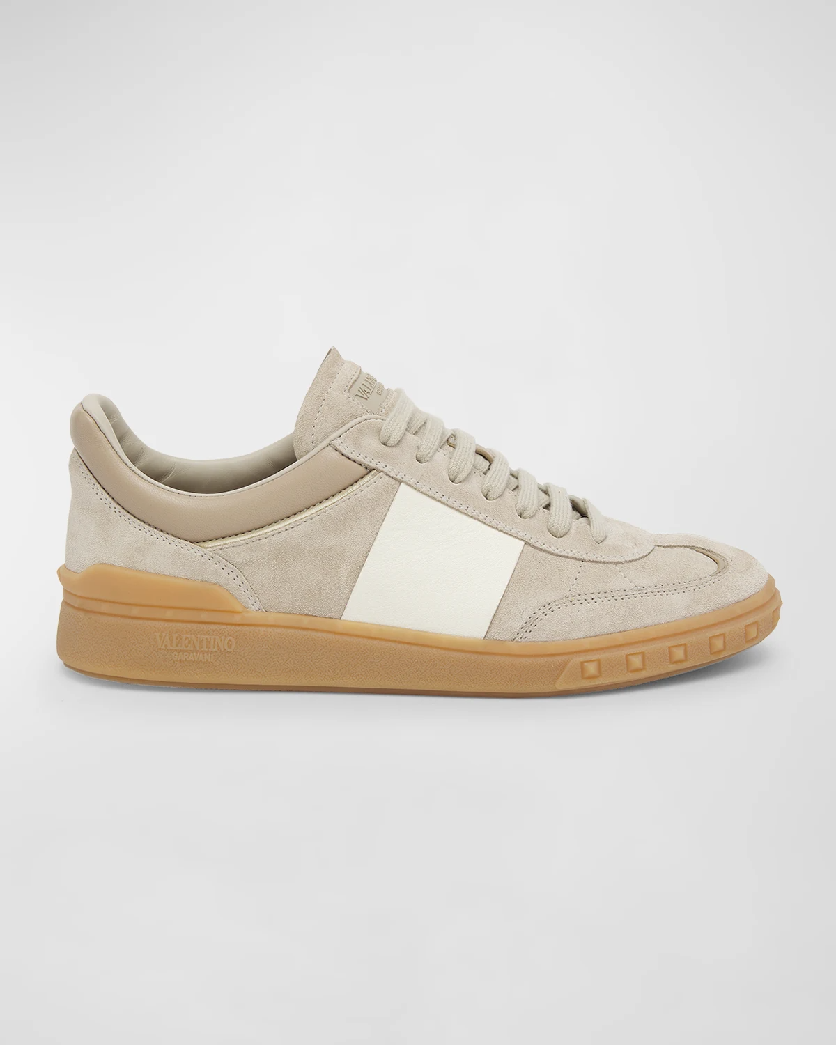Men's Valentino Garavani Upvillage Low-Top Beige Sneakers