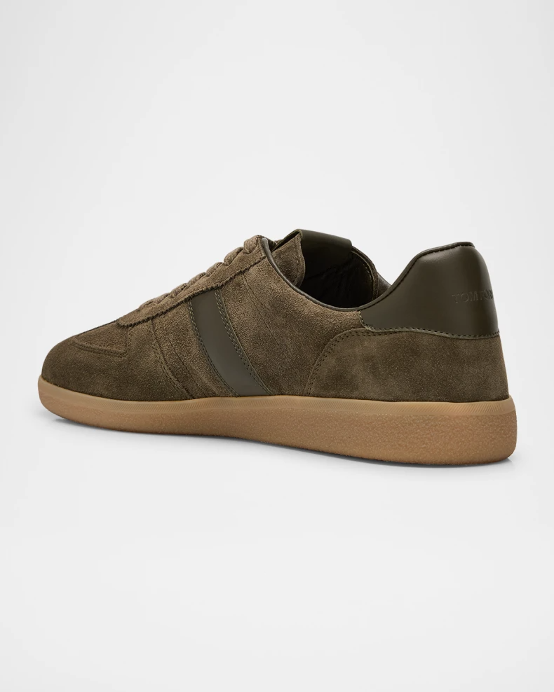 Men's Tom Ford  Archer Suede Olive Sneakers