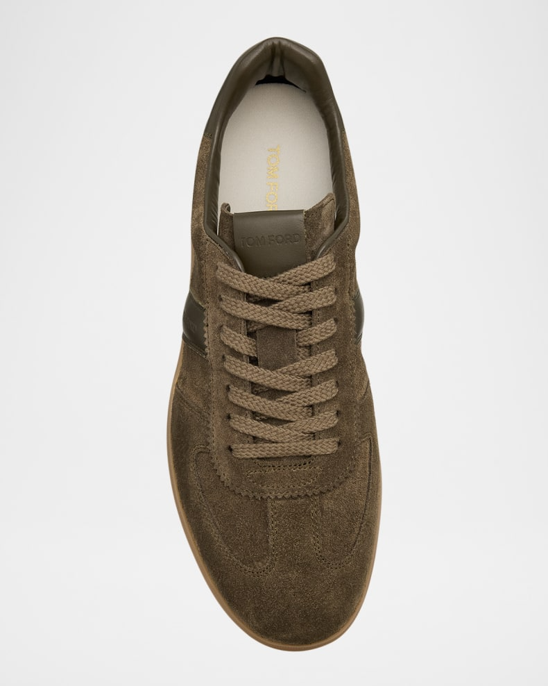 Men's Tom Ford  Archer Suede Olive Sneakers