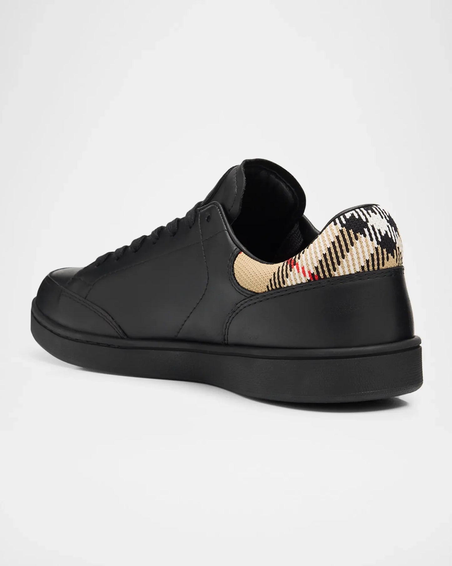 Men’s Burberry Men’s White Leather Blacksand Sneakers