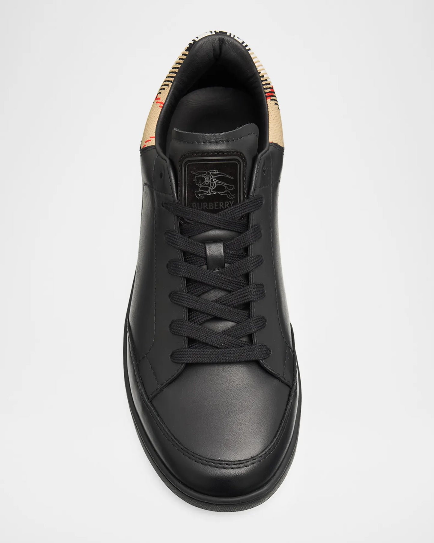 Men’s Burberry Men’s White Leather Blacksand Sneakers