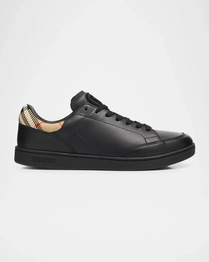 Men’s Burberry Men’s White Leather Blacksand Sneakers