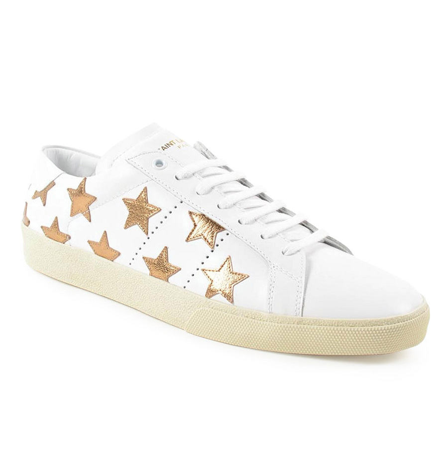 Men's Saint Laurent Court Classic SL06 Gold Sneakers