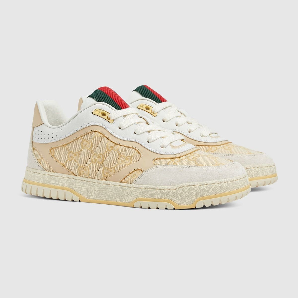 Men's Gucci Re-Web GG Canvas - Light Beige Sneakers