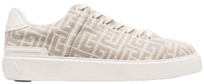 Men's Balmain B-Court Jacquard Nude And White Sneaker