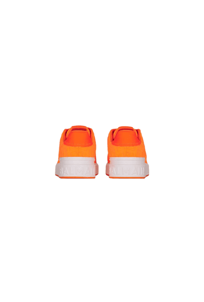 Men's Balmain B-Court Jacquard Neon Orange Sneaker