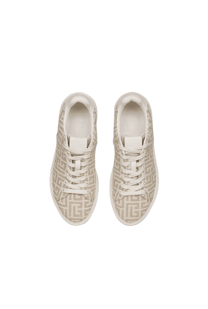 Men's Balmain B-Court Jacquard Nude And White Sneaker