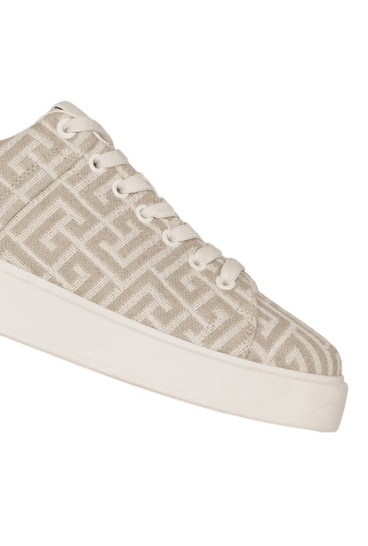 Men's Balmain B-Court Jacquard Nude And White Sneaker
