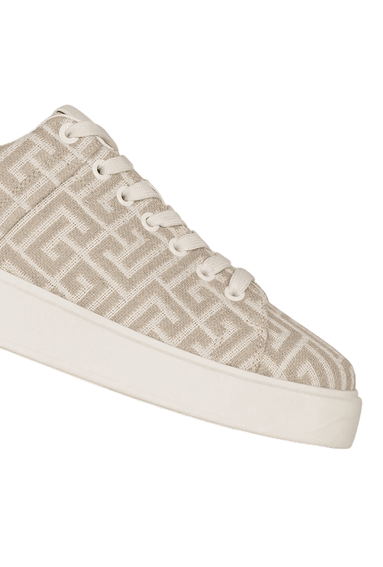 Men's Balmain B-Court Jacquard Nude And White Sneaker
