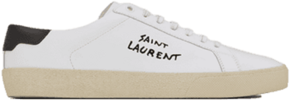 Men's Saint Laurent Court Classic SL06 White Black Sneakers