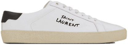 Men's Saint Laurent Court Classic SL06 White Black Sneakers