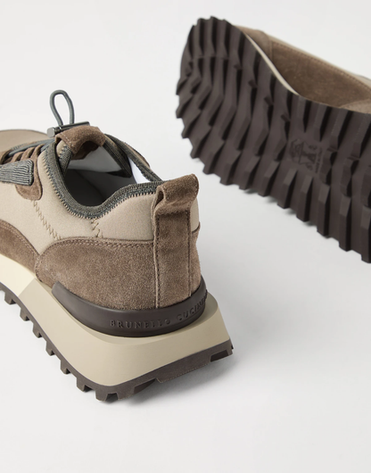 Men’s Brunello Cucinelli Mesh Brown Sneakers