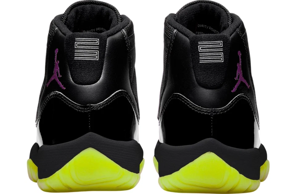 Men's Nike Air Jordan 11 Black Barely Volt Shoes