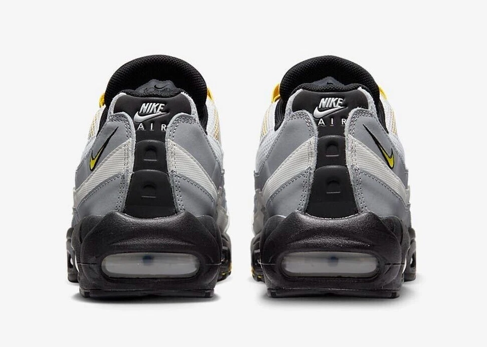 Men's Nike Air Max 95 Black-White-Yellow Shoes
