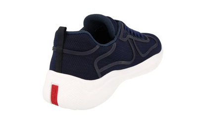 Men's Prada America's Cup Navy Blue White Sneakers