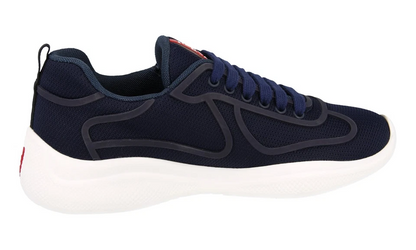 Men's Prada America's Cup Navy Blue White Sneakers