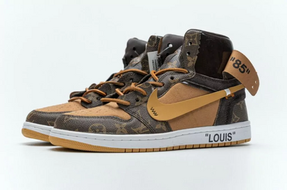 Men's Tenis Nike Air Jordan 1 High X Off White Louis Vuitton Shoes