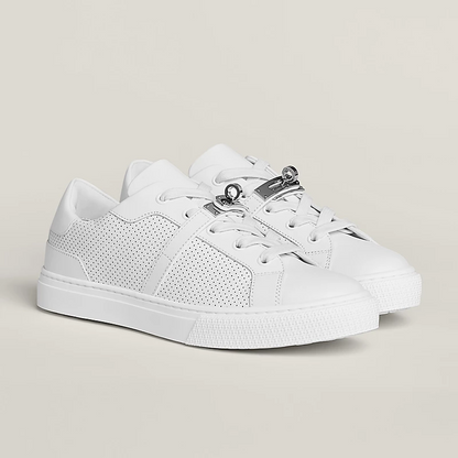 Men's Hermes Day White Sneakers