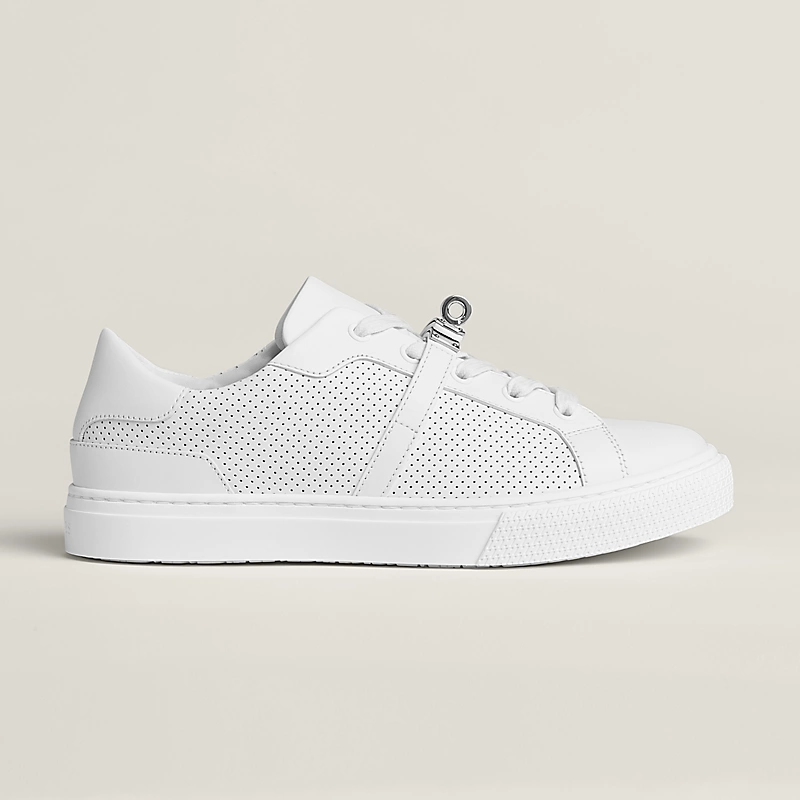 Men's Hermes Day White Sneakers