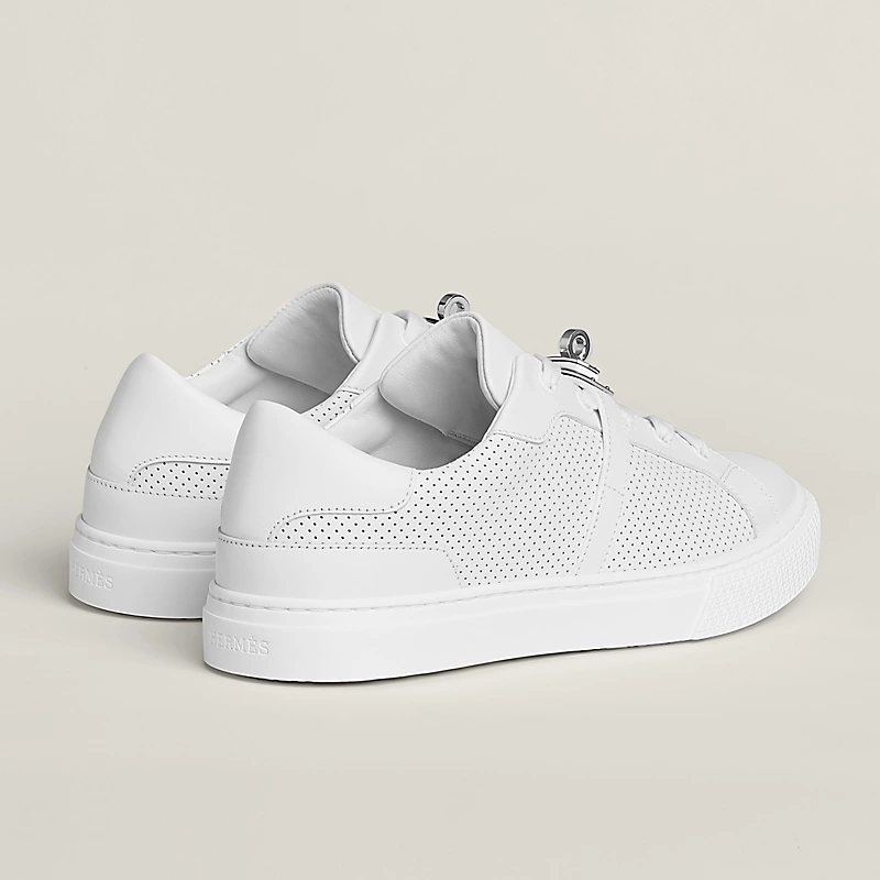 Men's Hermes Day White Sneakers