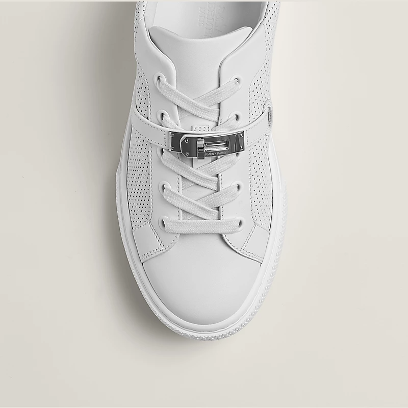 Men's Hermes Day White Sneakers