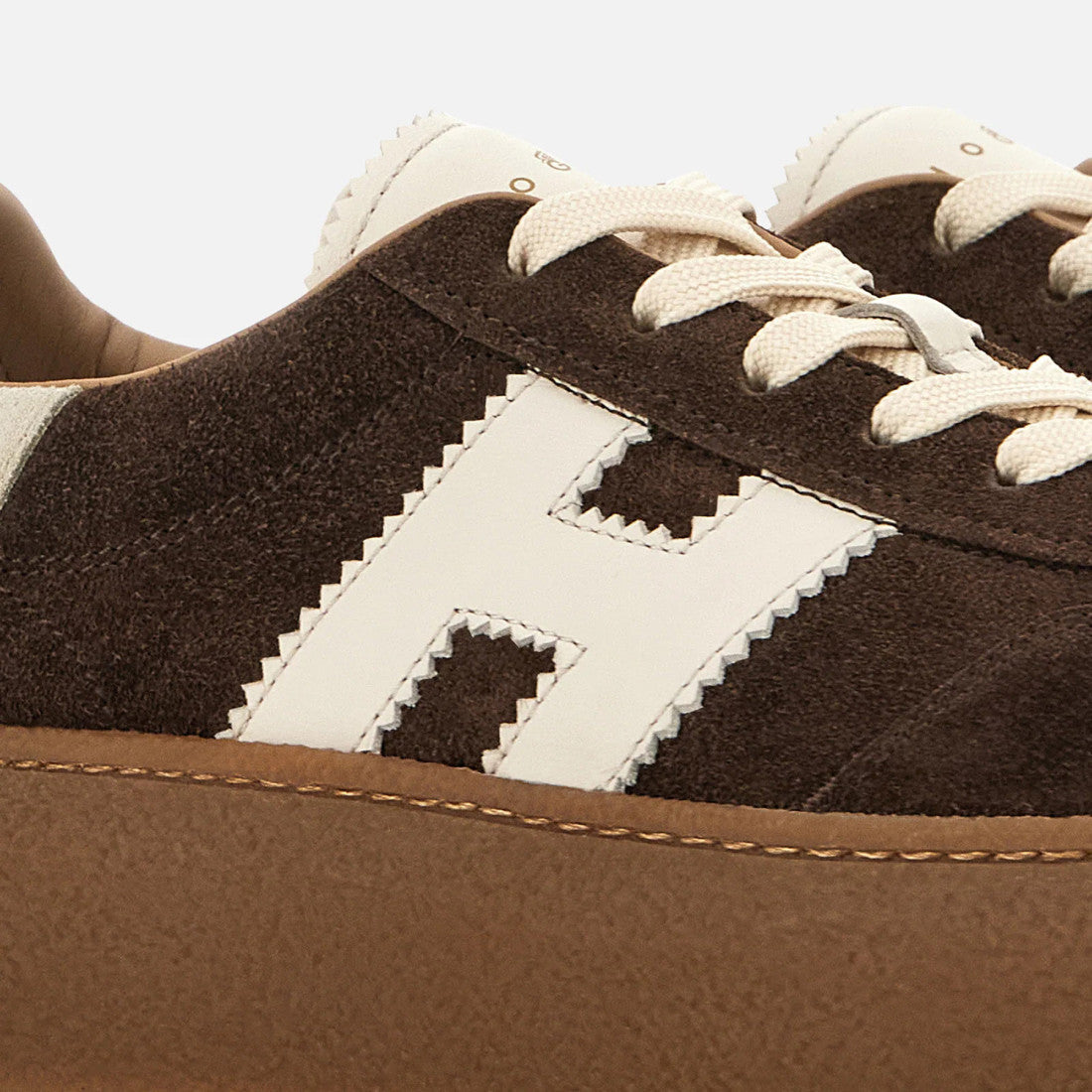 Men's Hogan Cool Suede Platform Brown Sneakers